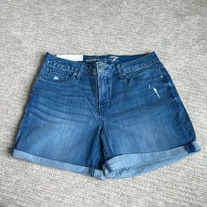 Women’s Rolled Cuff Jean Shorts Stretchy Size 10